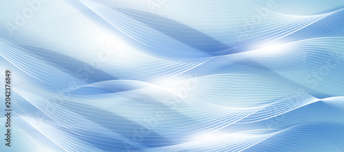 Elegant light blue abstract background with gentle flowing waves and soft light focus for modern presentation.