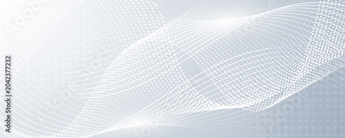 Abstract white background with elegant flowing curves and wave lines for clean corporate presentation.