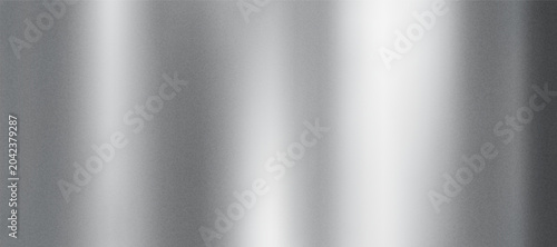 Bild auf Leinwand 3D silver metal gradient background with chrome foil and grunge rough gradation texture