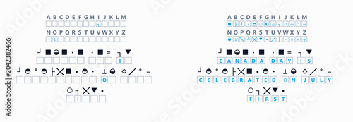 Photography Coded message layout for Canada Day celebration theme