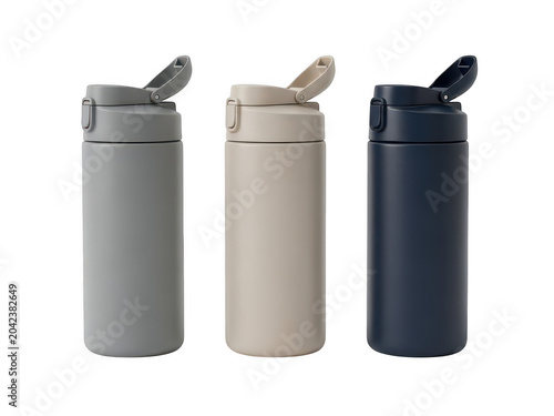 Three aluminum beverage cans with pull ring tabs