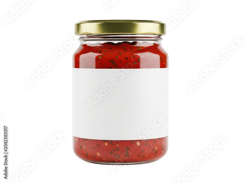 Glass jar filled with ripe red cherry tomatoes