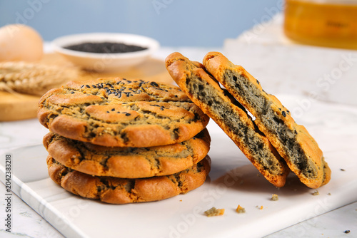 Homemade Old-Fashioned Sesame Seed Cookies with Soy Sauce