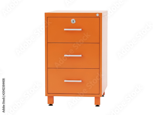 Modern wooden four-drawer chest with tapered legs