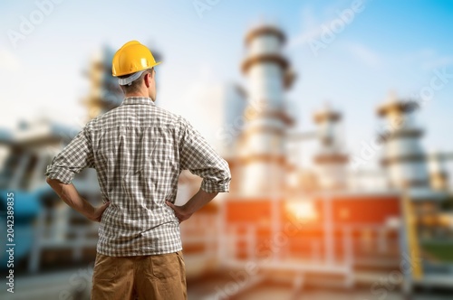 Quadro su tela Smart male engineer gas refinery service