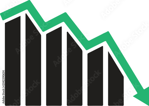 Business Growth Graph with Upward Arrow and Financial Success Illustration