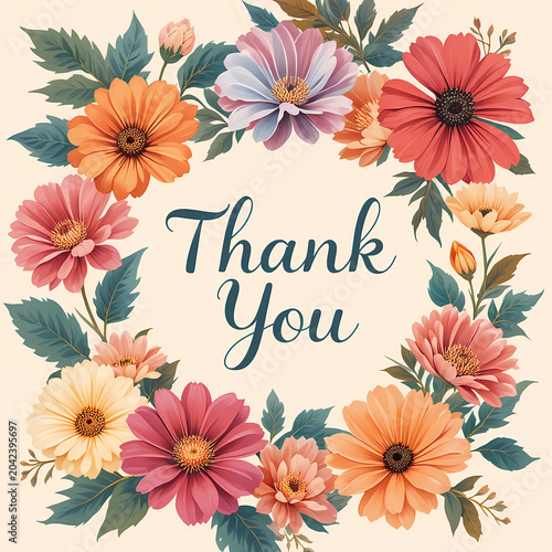 floral greeting card