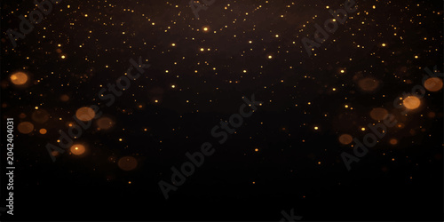 Foto Abstract magic glow of fireworks in the dark night sky filled with shiny winter