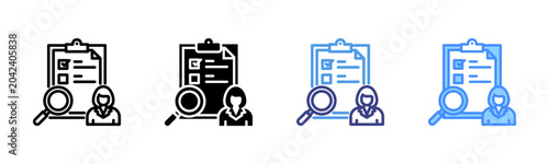 Foto Survey Icon Set Multiple Style Collection