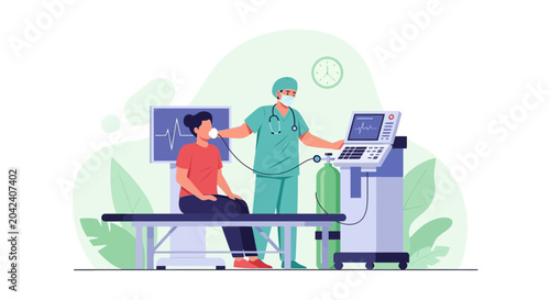 Medical Examination and Pulse Measurement in Hospital Setting Diagnosis and Treatment