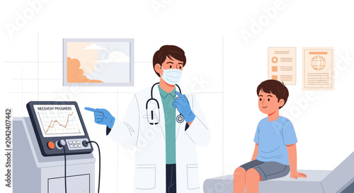 Medical Examination and Recovery Chart Analysis: Doctor Explaining Progress to Patient