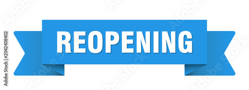 Tableau sur toile reopening ribbon isolated on transparent background