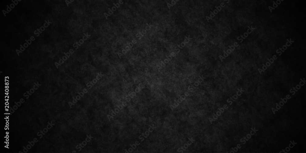 Fototapeta premium Distressed dark black old wall paper grunge background. black blackboard chalkboard texture. black concrete wall texture vintage grunge charcoal rough, distress backdrop background.