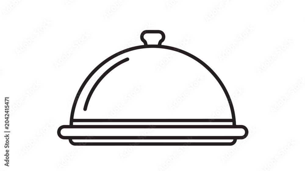 Fototapeta premium Clock Icon Outline with Bell Top and Circular Face, Minimal Vector-Style Symbol for Reminders, Alarms, and Time Management