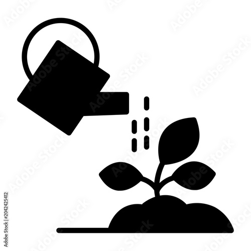 watering plant