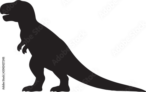 tyrannosaurus rex silhouette on a white background
