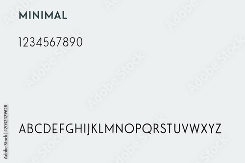 Εκτύπωση καμβά minimal geometric typeface on light background font