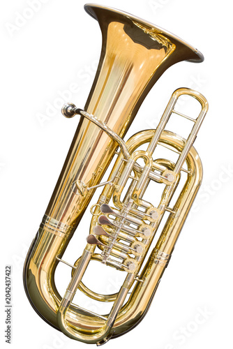 Cuadro en lienzo Tuba in F on a white background