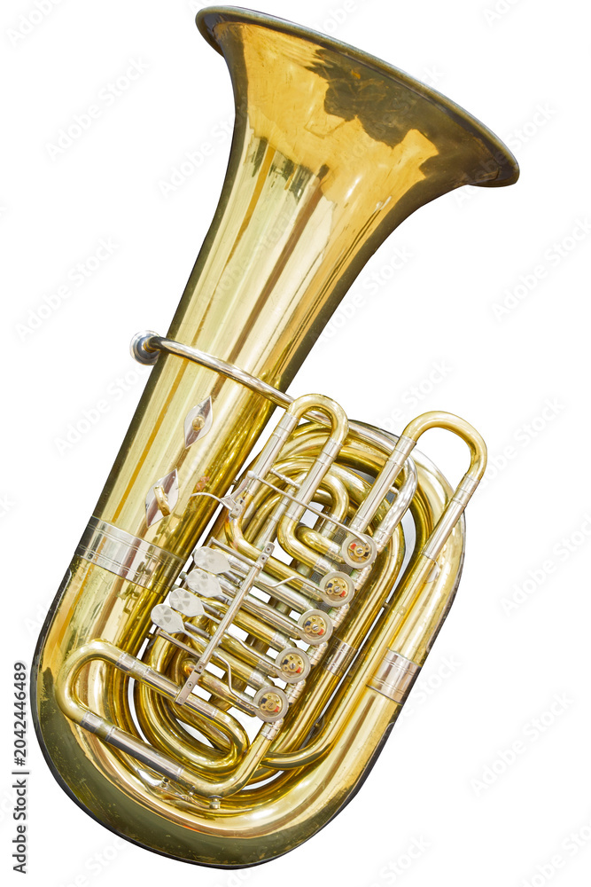 Obraz premium Tuba in C on a white background