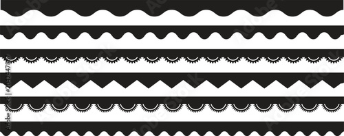 Foto Scalloped edge seamless border set