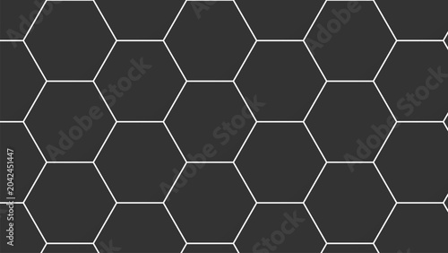 Foto Hexagonal Geometric Pattern On Dark Background