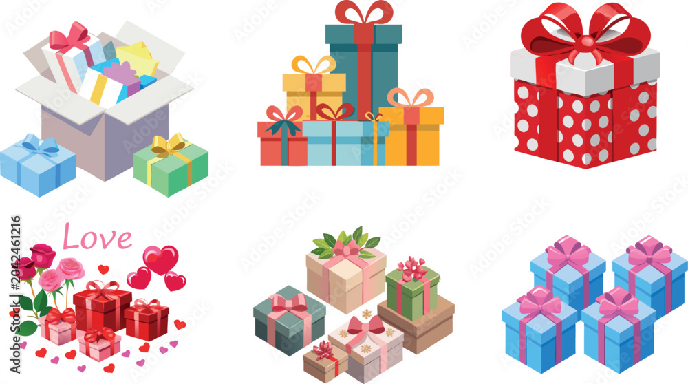 Obraz premium gift boxes with christmas tree