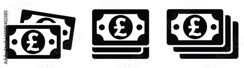 Tableau sur toile Pound sterling currency icon representing financial success, economic developmen