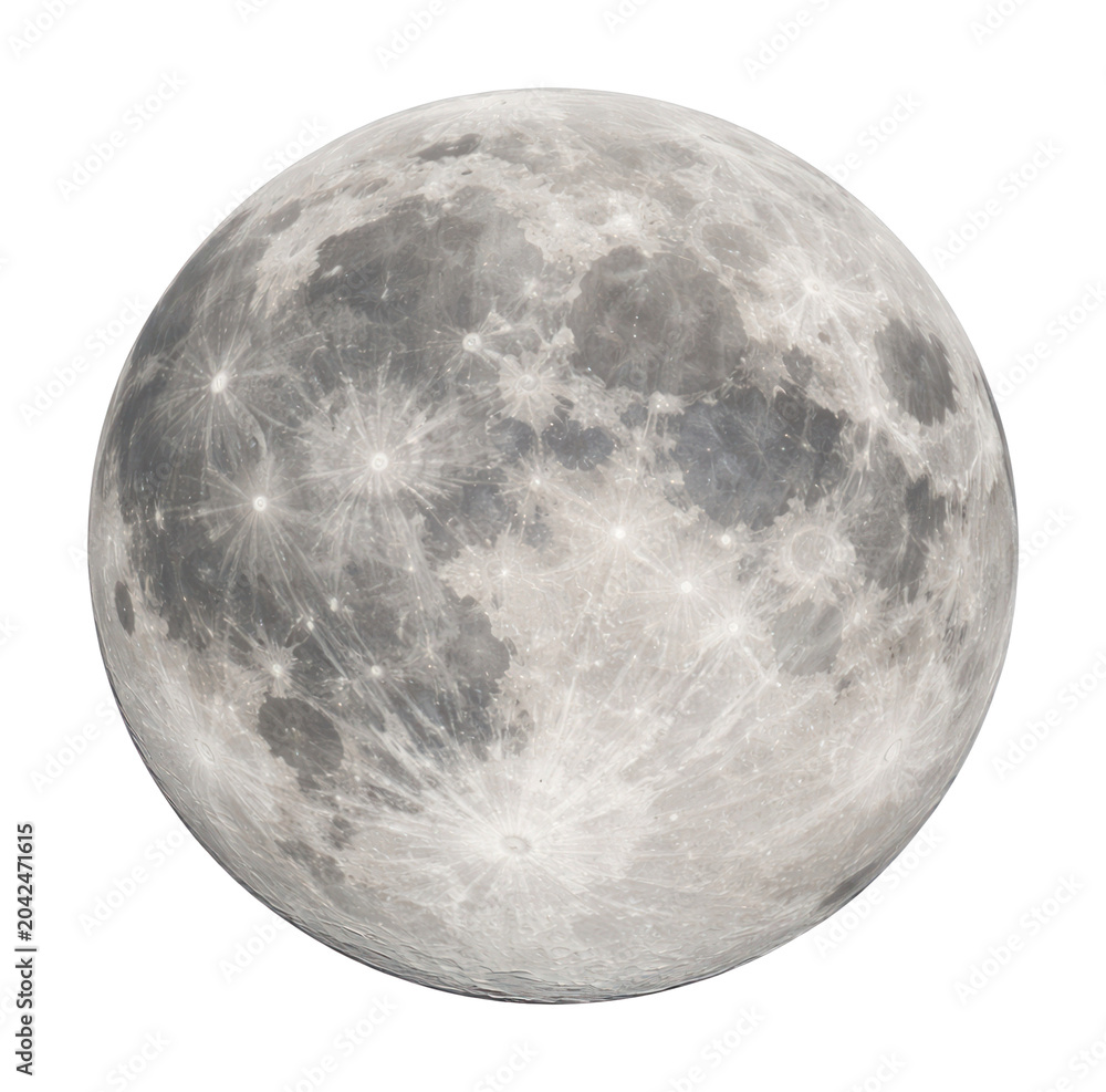 Obraz premium PNG Detailed full moon illustration