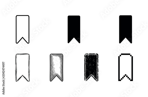 bookmark ribbon with tapered end for marking pages in a book