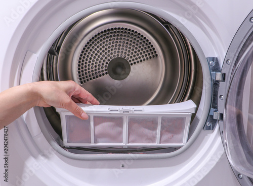 Foto Clothes Dryer with Stainless Steel Tub, Front Load Tumble