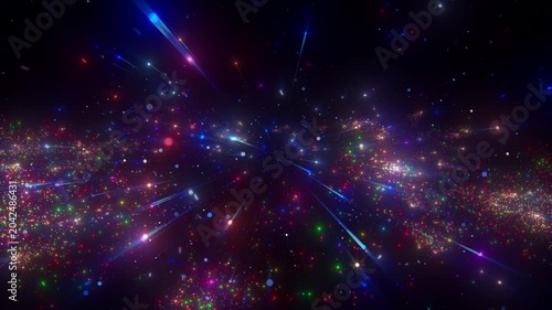 4K Blue Particle Explosion with Glowing Sparkles and Light Trails Futuristic Energy Burst Abstract 3D Motion Video 60fps