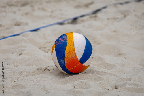 beach volleyball in the sand