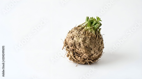 Close-up of Homemade Granola Energy Ball with Oats and Seeds on White Background