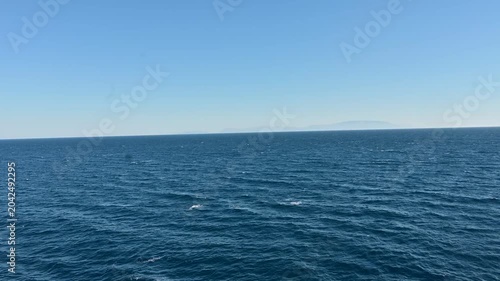 Open view of the Mediterranean Sea with a clear horizon line where sky meets water