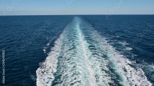 Open view of the Mediterranean Sea with a clear horizon line where sky meets water