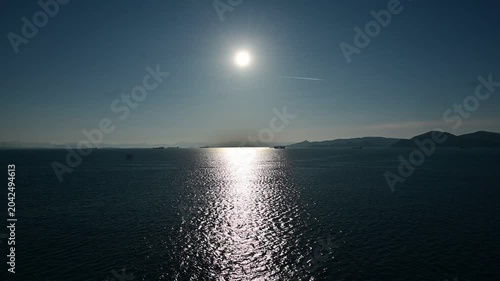 Open view of the Mediterranean Sea with a clear horizon line where sky meets water