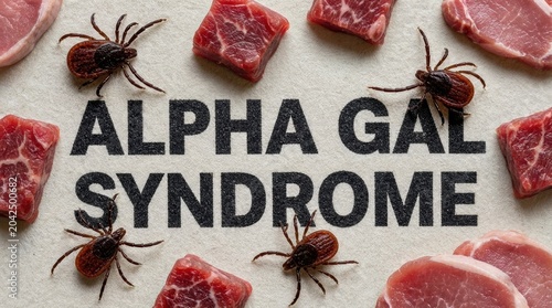 Alpha gal syndrome tick bite meat allergy