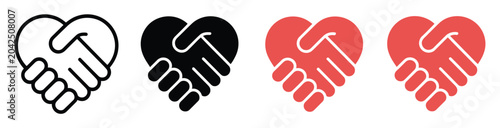 Fotografie Helping hand icon representing cooperation, trust, and compassion with hand and