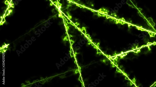 Abstract green lightning plasma background with glowing electric cracks, smoky texture, and intense futuristic energy effects.