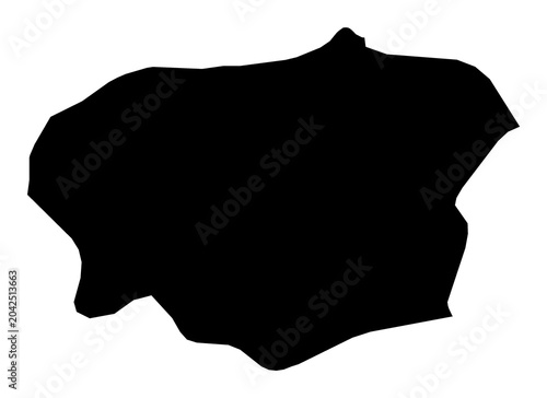 Quadro em tela A contour map of Vayots Dzor. Armenian province silhouette