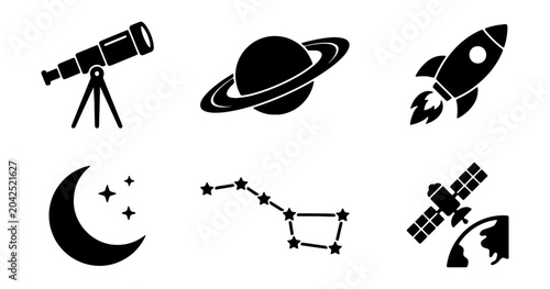 Fotografía Space exploration vector icons