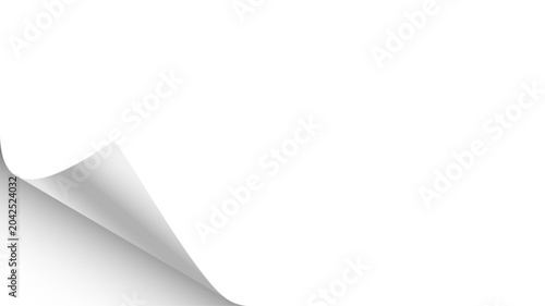 Fotografie Paper curl corner background
