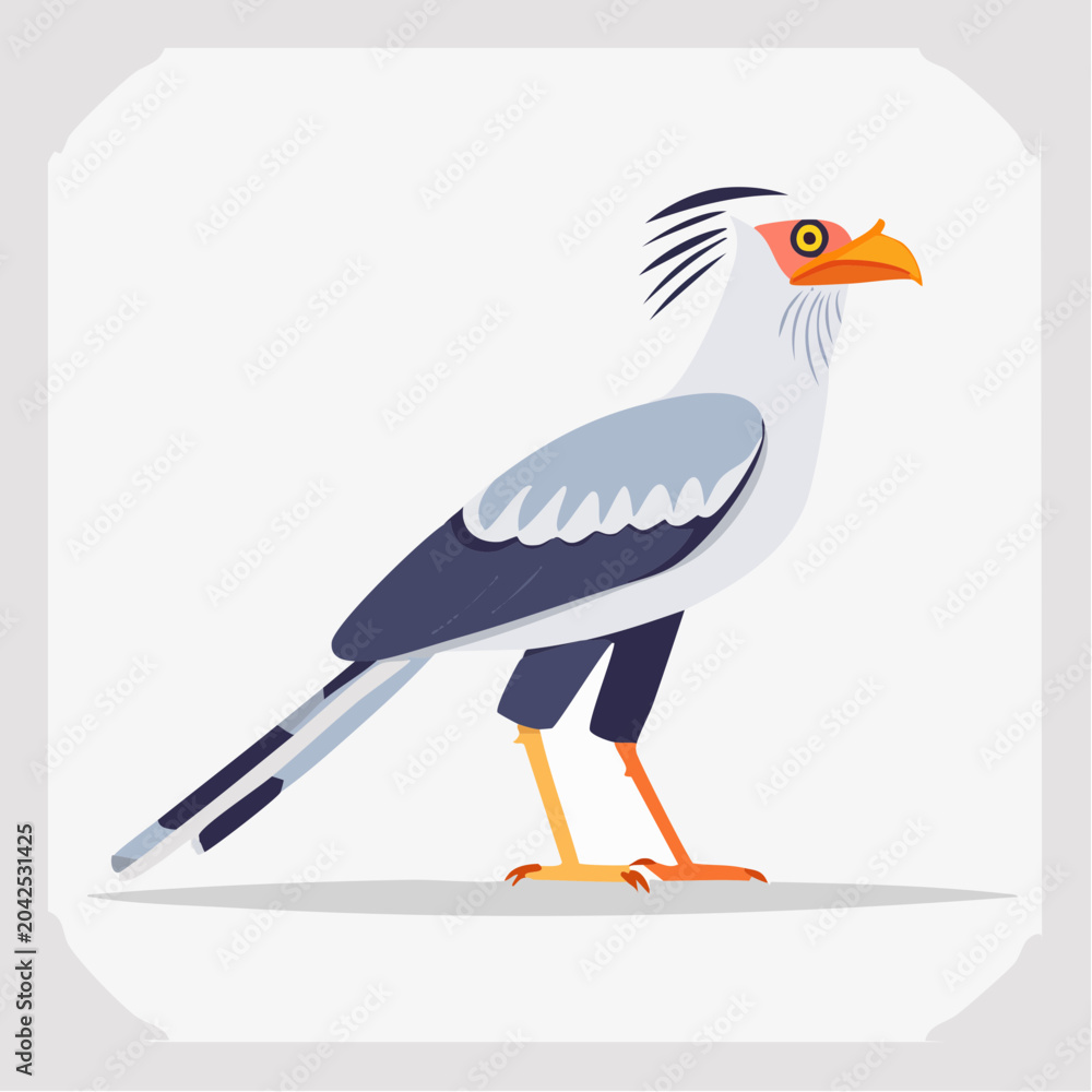 Naklejka premium Illustration of a Secretarybird