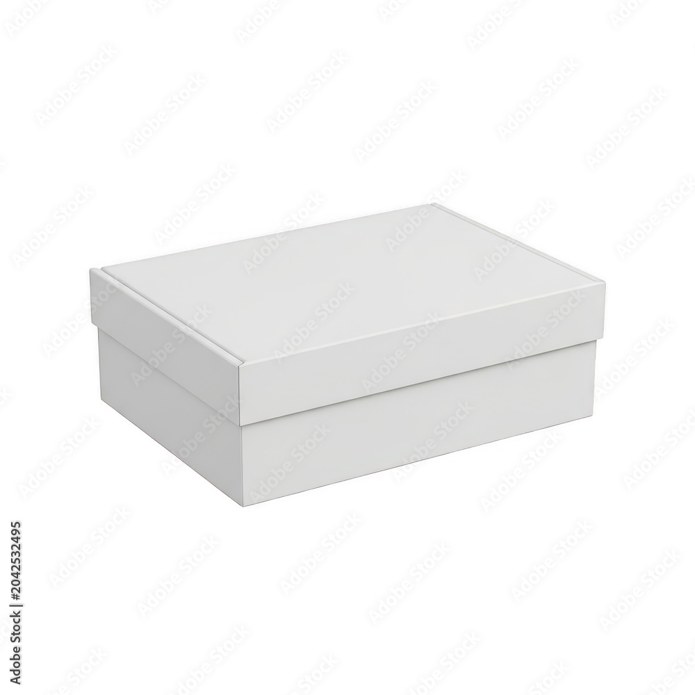 Fototapeta premium White rectangular box with a lid