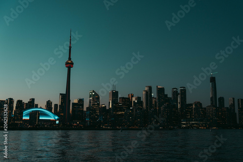 Photography toronto skyline at sunset