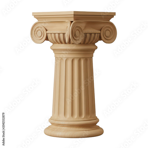 Ornate classical column with intricate capital design