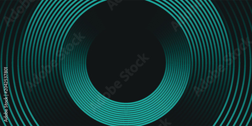 Tableau sur toile blue abstract background with glowing circles