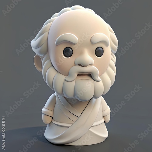 Socrates Marble Statue With Intricate Details, Showcasing Philosophical Wisdom in Timeless Art