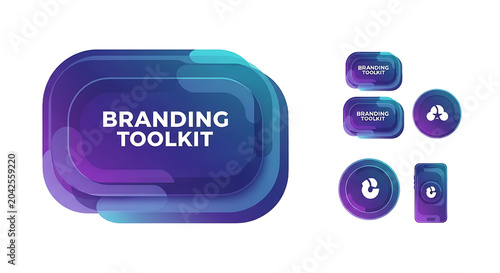 Branding Toolkit Digital Marketing Icons Set.