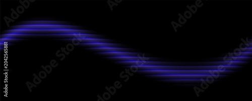 Fotografi Ribbed fractal glass texture with dreamy purple and black gradient, futuristic e